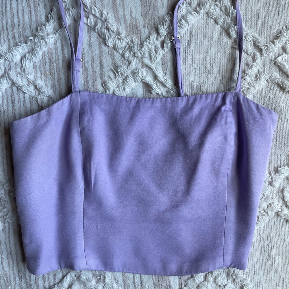 ZARA PURPLE CROP TOP SIZE XS